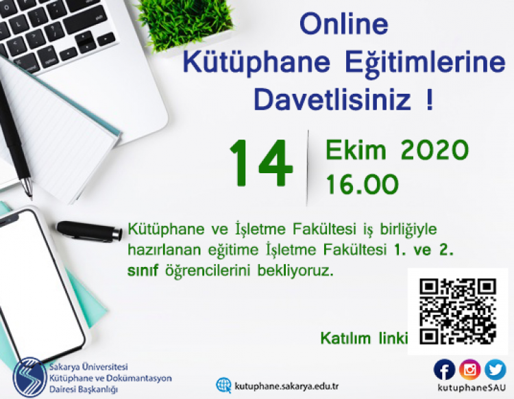 Kütüphane eğitimlerine davetlisiniz...