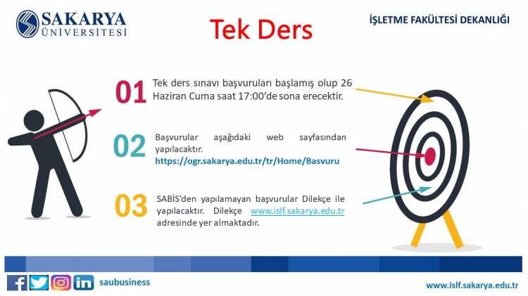 2019-2020 Bahar Yarıyılı Tek Ders Sınavları